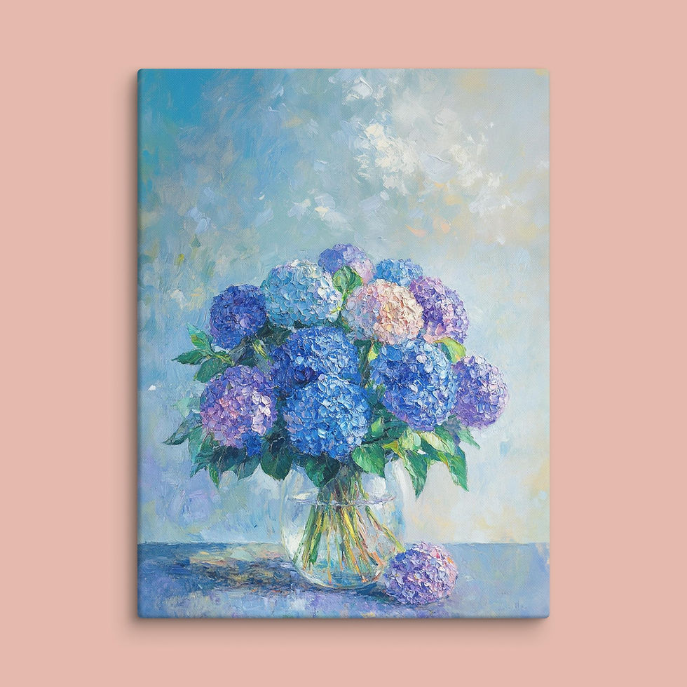 Miniatura: Violet Hydrangeas - Canvas