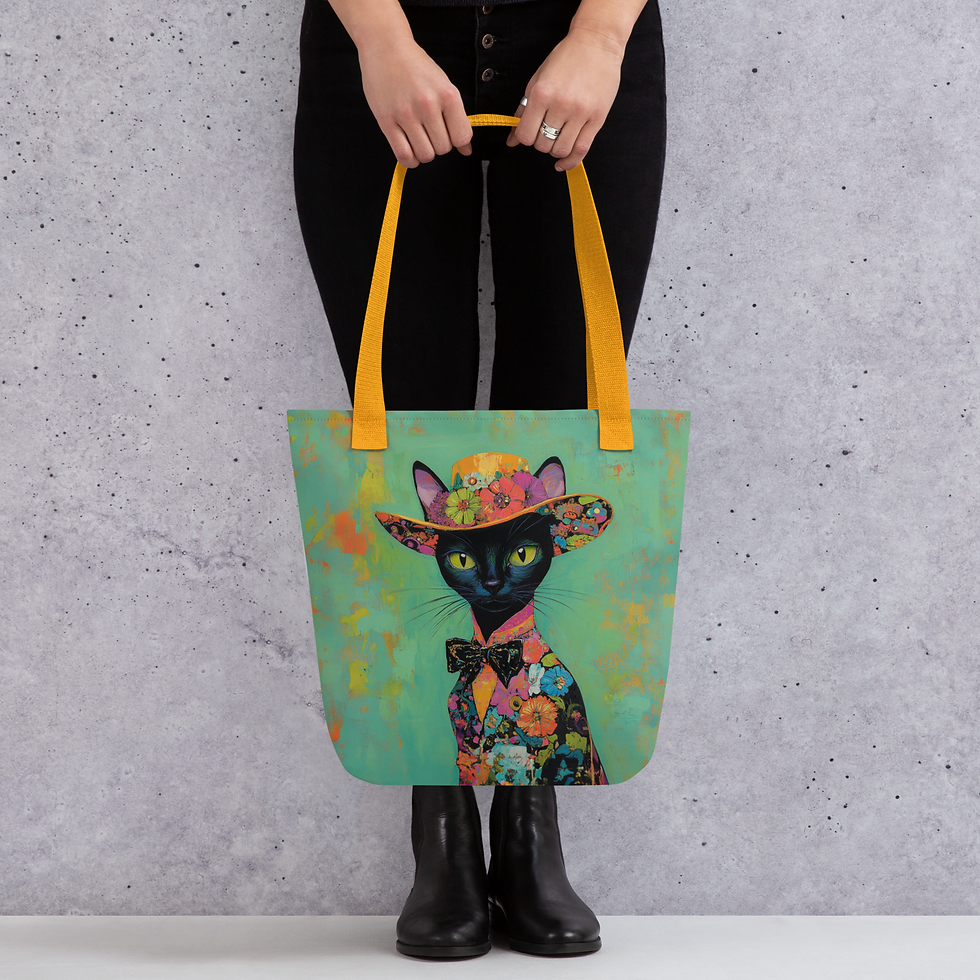 Miniatura: Mr. Hat Cat - Tote bag
