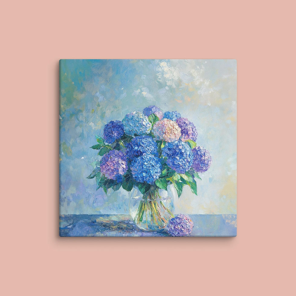 Miniatura: Violet Hydrangeas - Canvas