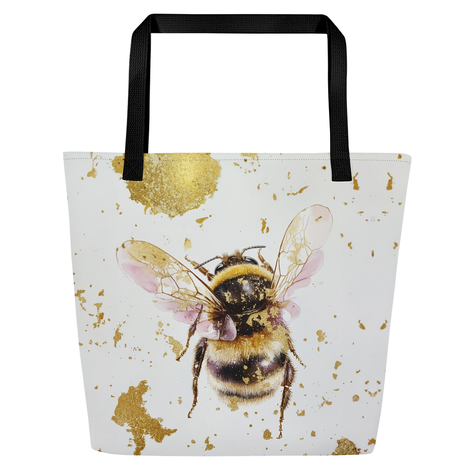 Thumbnail: Miss Bumblebee - Large Tote Bag