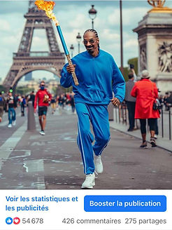 Publication Facebook Social Media Management Flashscore A quel joeur pensez vous Snoop Dogg Jeux Olympique IA