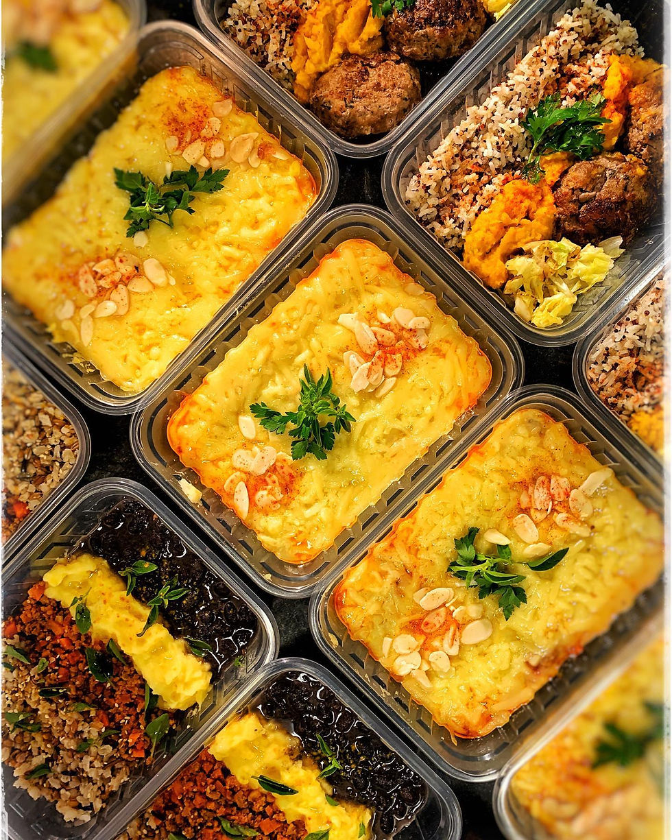 Escondidinho de mandioca com cogumelos