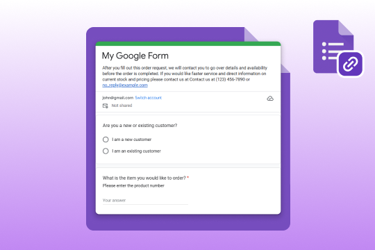 Google Forms banner