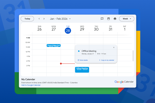 Google Calendar banner
