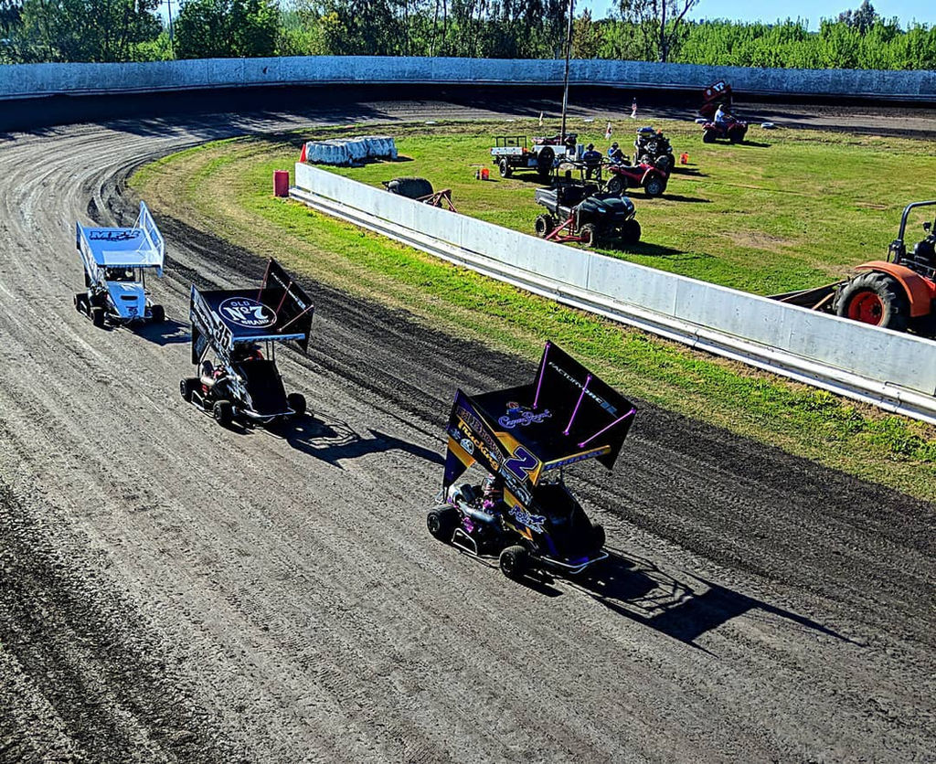 Larson Last to First; Wins Night One of the Outlaw Kart Showcase