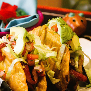Avocado & Mushroom Hard Shell Tacos