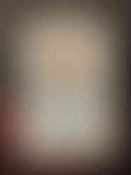 black frame, old book page, frayed denim patch, white embroidered ghost with tan paper bag on head with "human" written on it