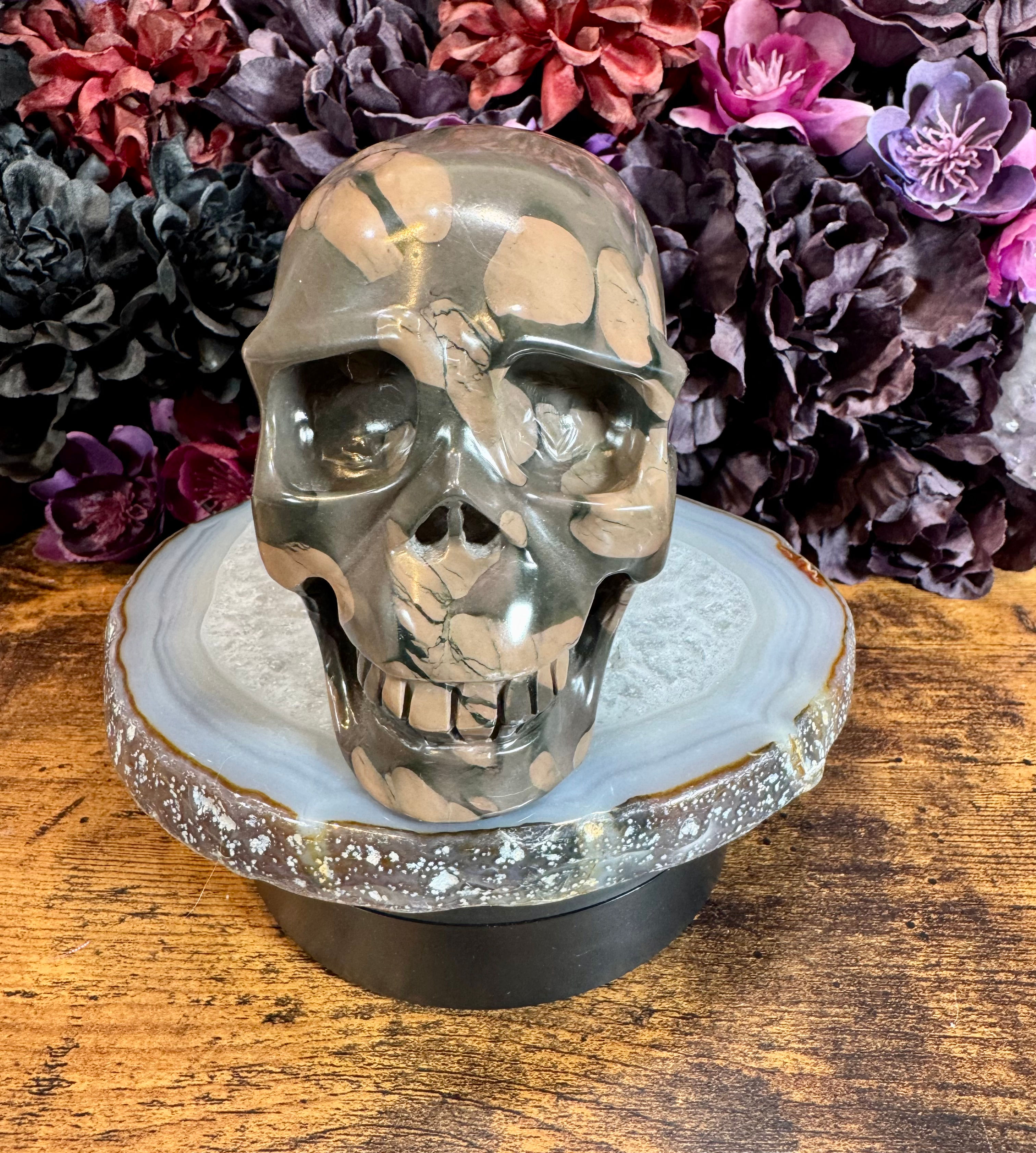 Chocolate Jasper Skull 