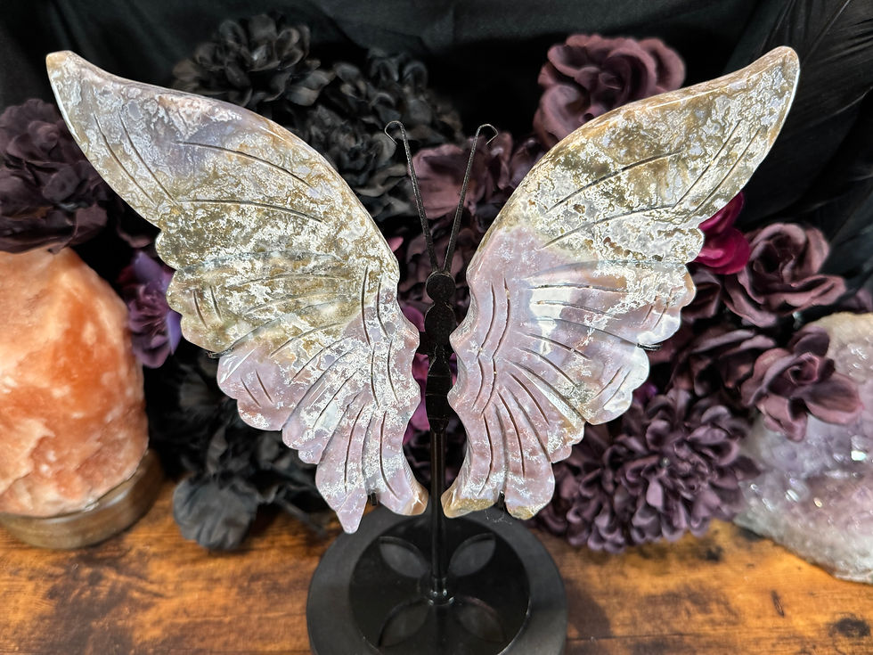 Thumbnail: Pink Ocean Jasper Butterfly Wings 
