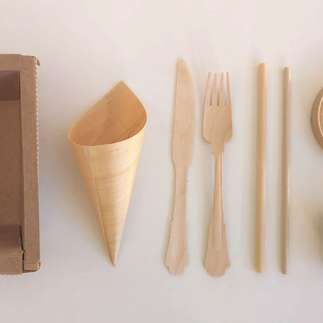 Close-up view of plant and mycelium based biodegradable packaging