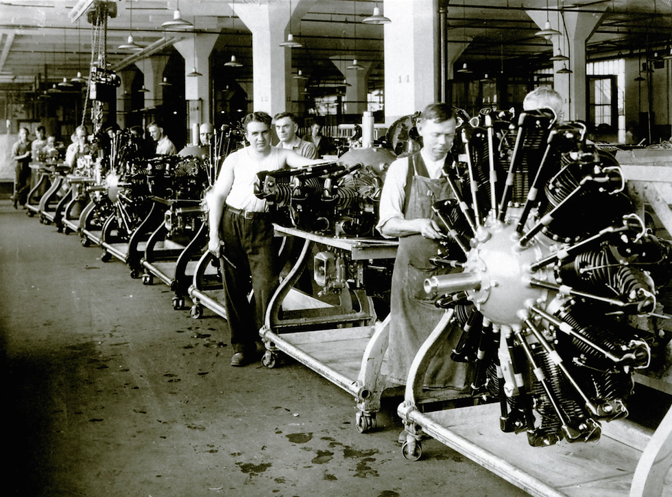 A linha de montagem original do Wasp.