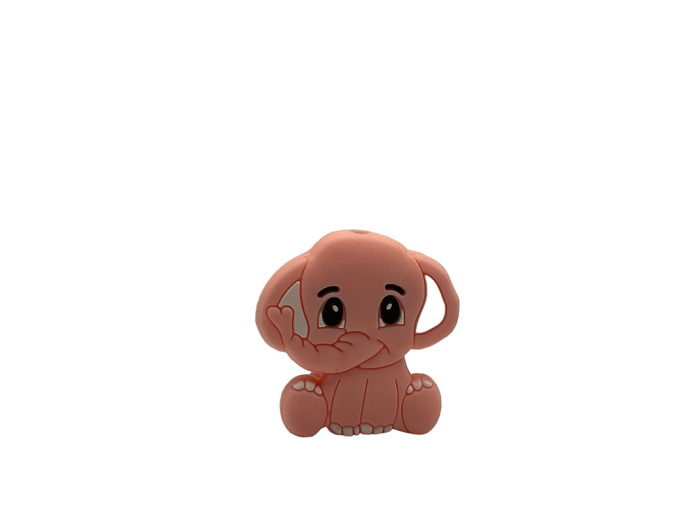 Silikon Motivperle Elefant I Rosa