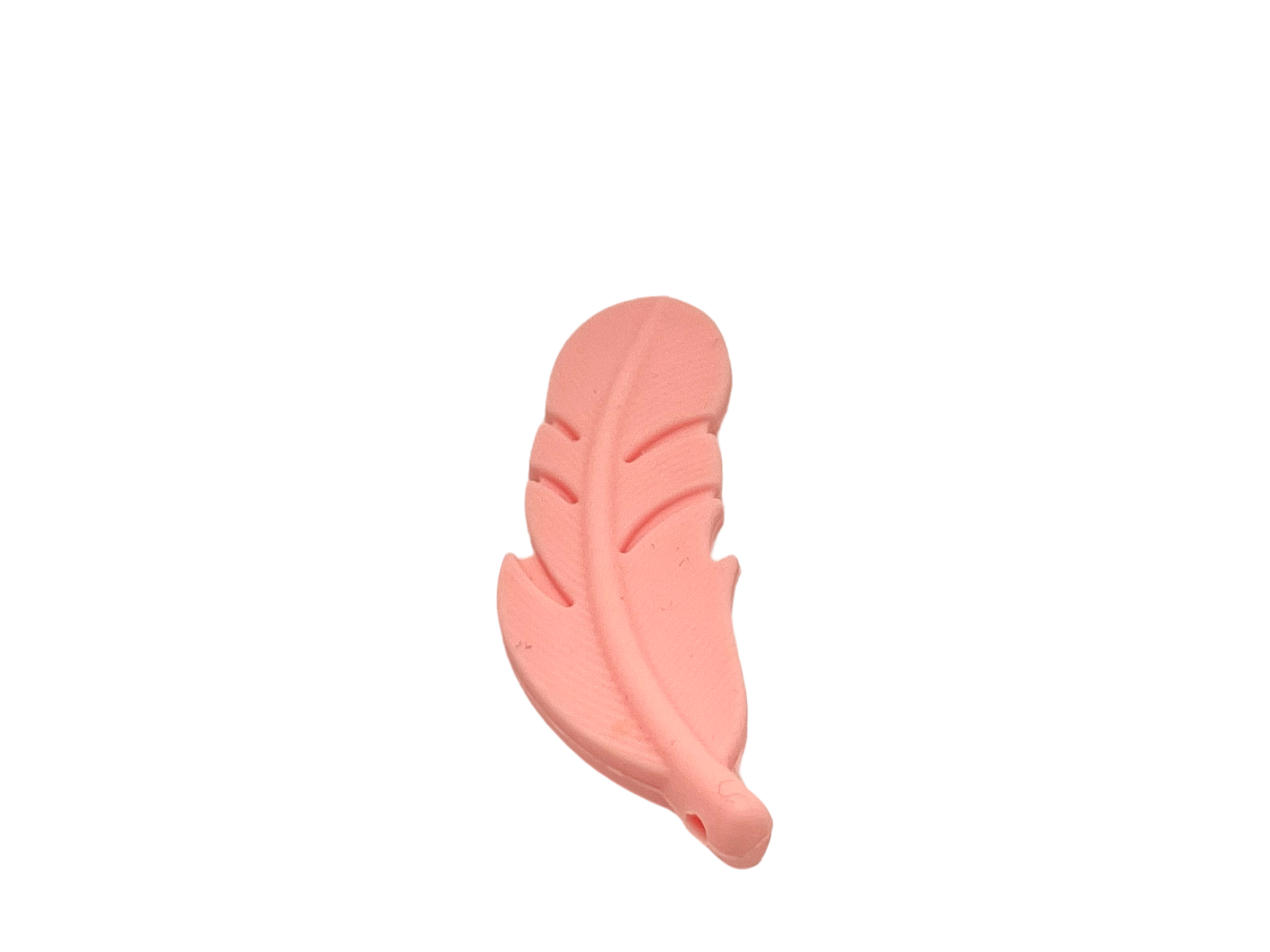 Silikon Motivperle Feder Peachy