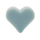 Miniaturbild: Silikon Motivperle Herz Mini Pastell Blau