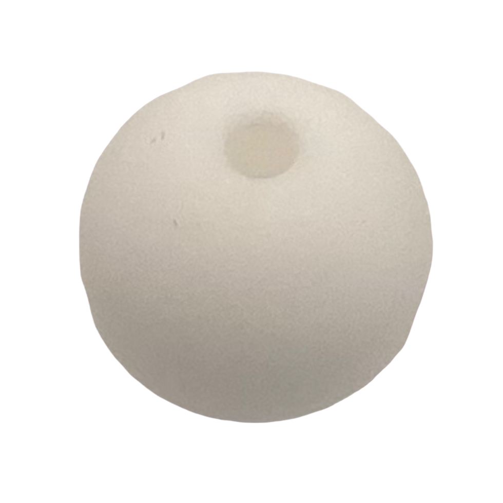 12mm Silikonperle Weiß