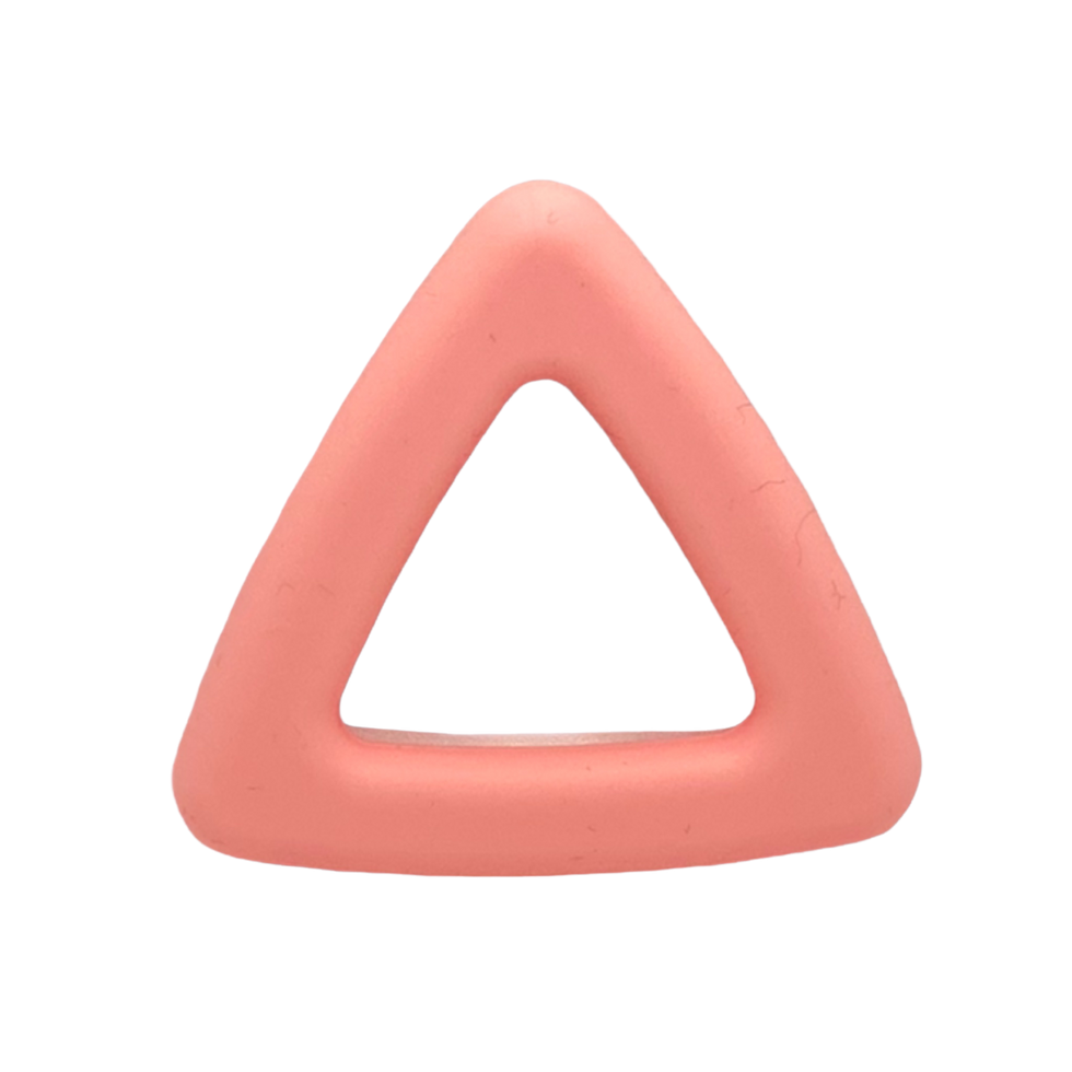 Silikon Beißanhänger Triangel rosa