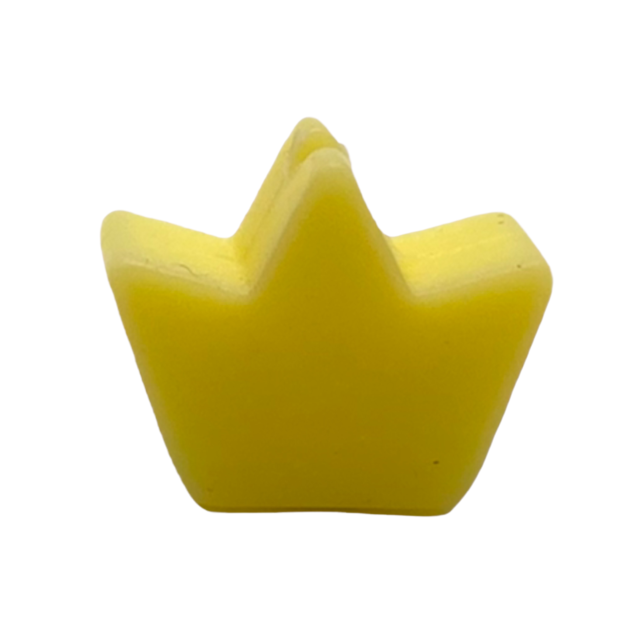 Silikon Motivperle Krone Mini Hell Gelb