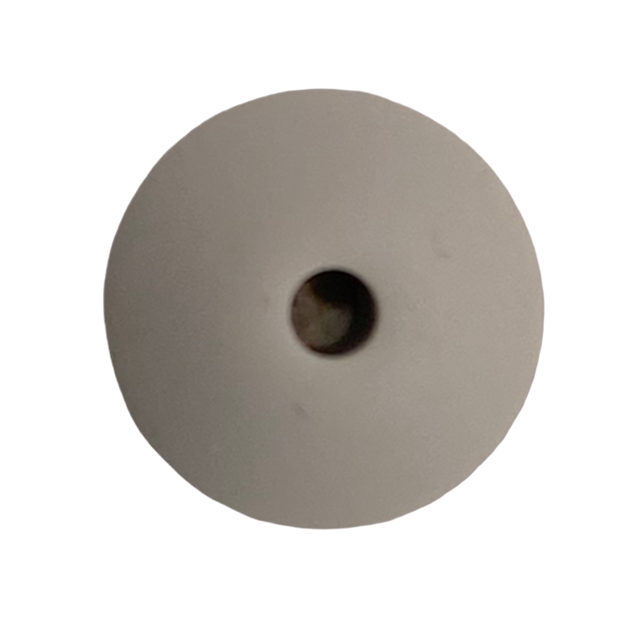 12mm Silikon Linsenperle Hell Grau