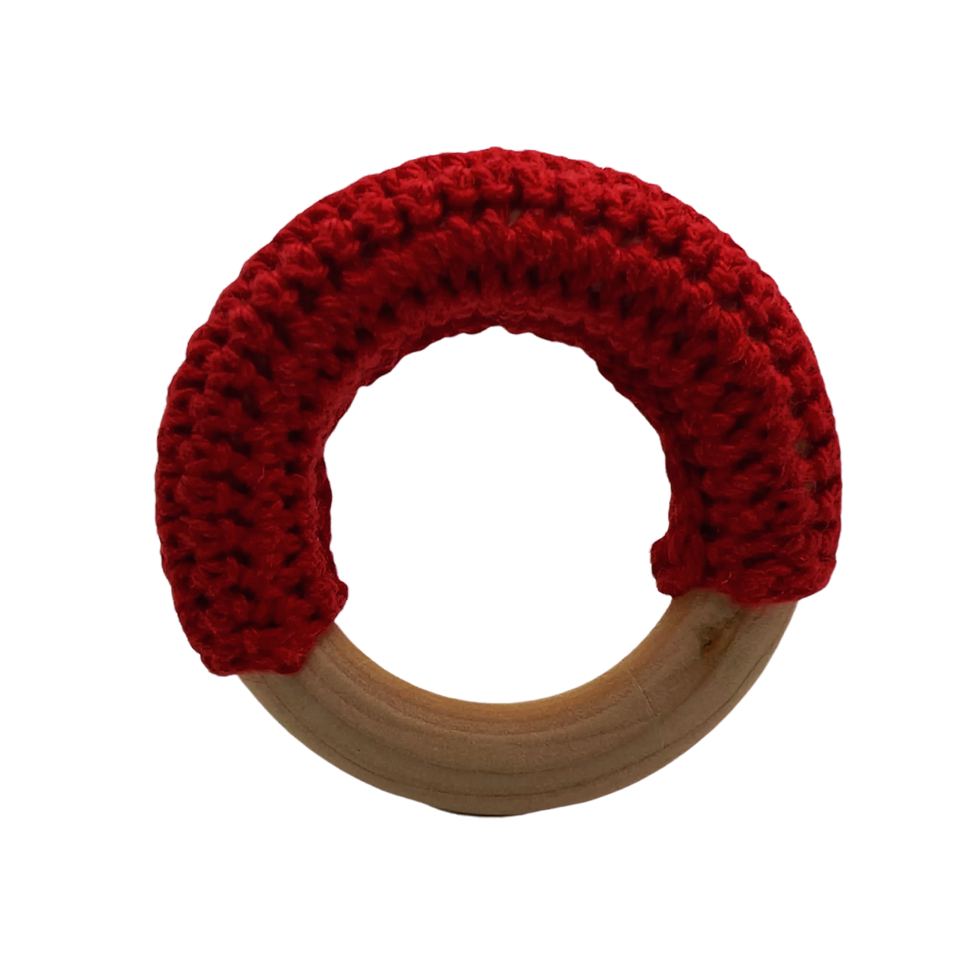 Crochet Häkelring Rot