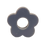Miniaturbild: Silikon Motivperle Blüte Dunkel Grau