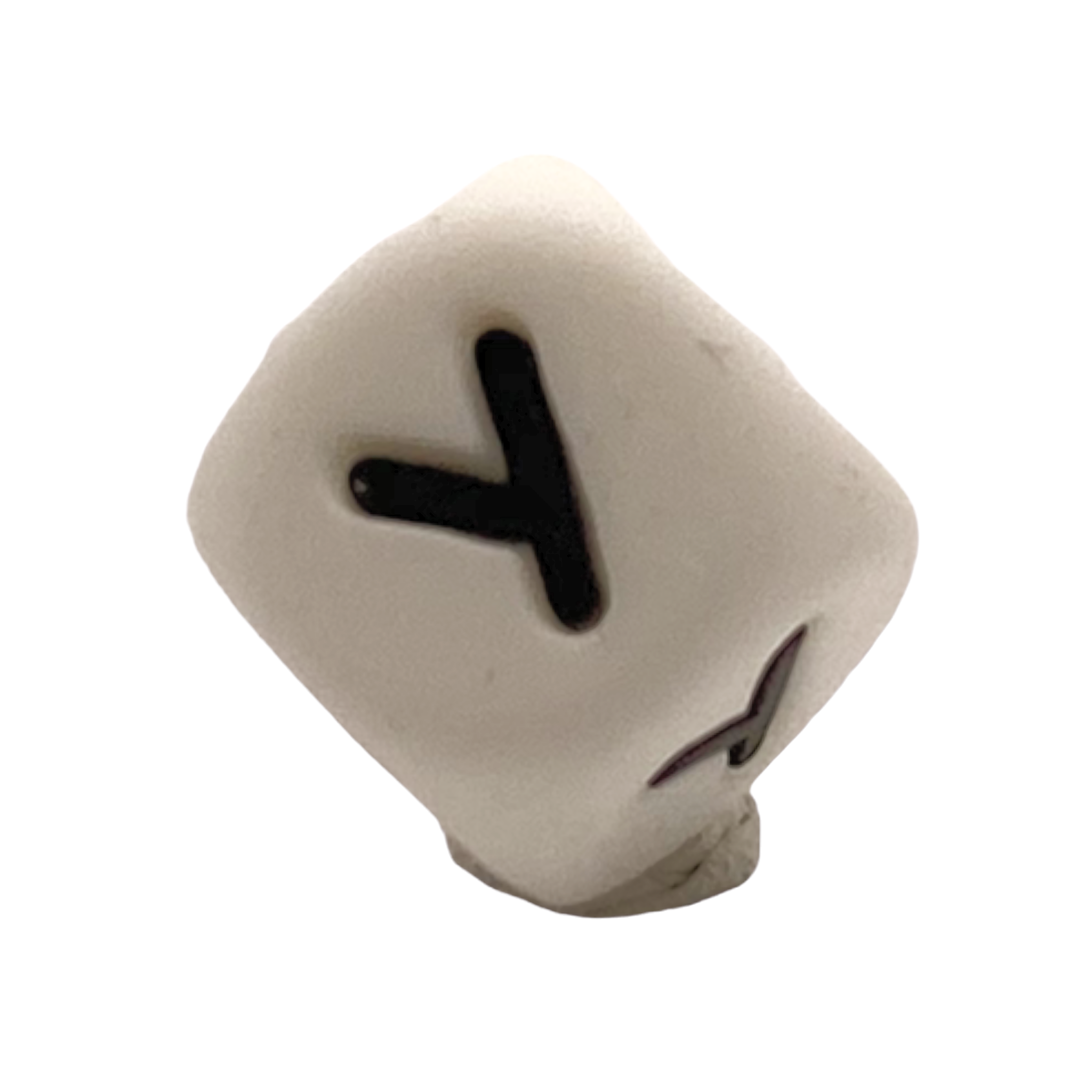 Silikon Buchstabenwürfel 12mm weiß Y