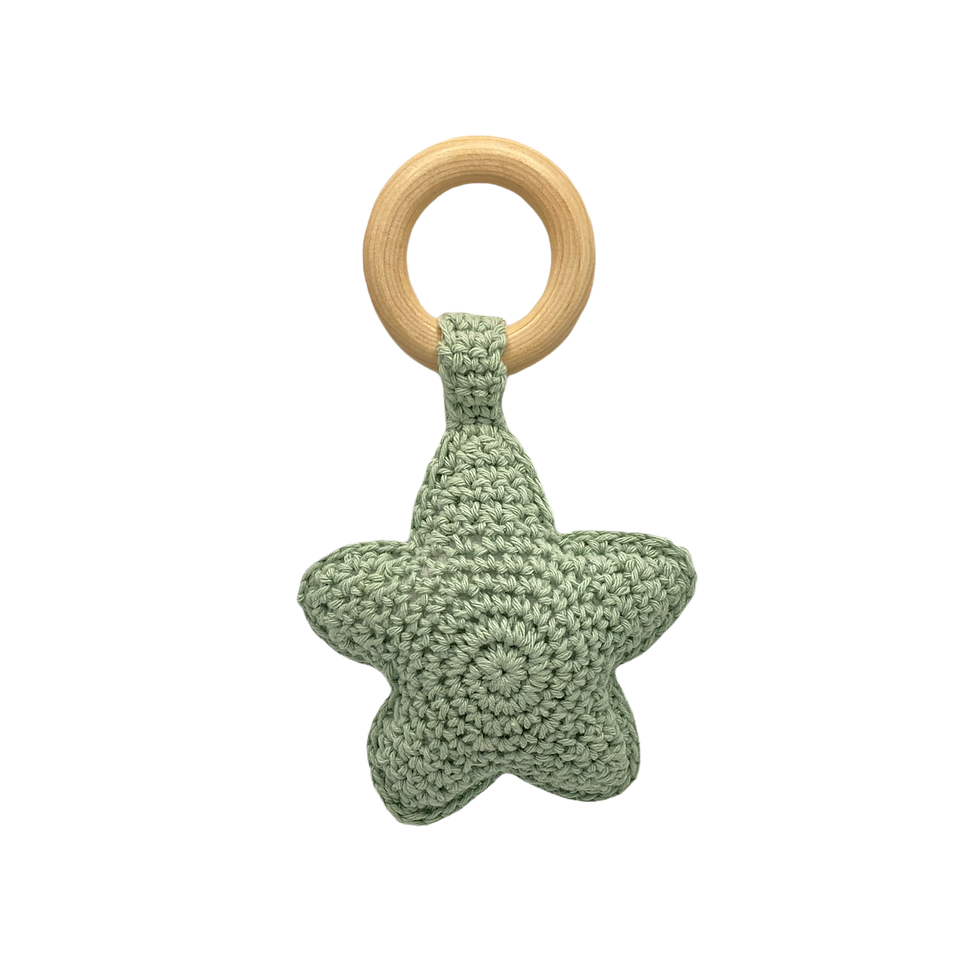 Häkelanhänger Stern Mint