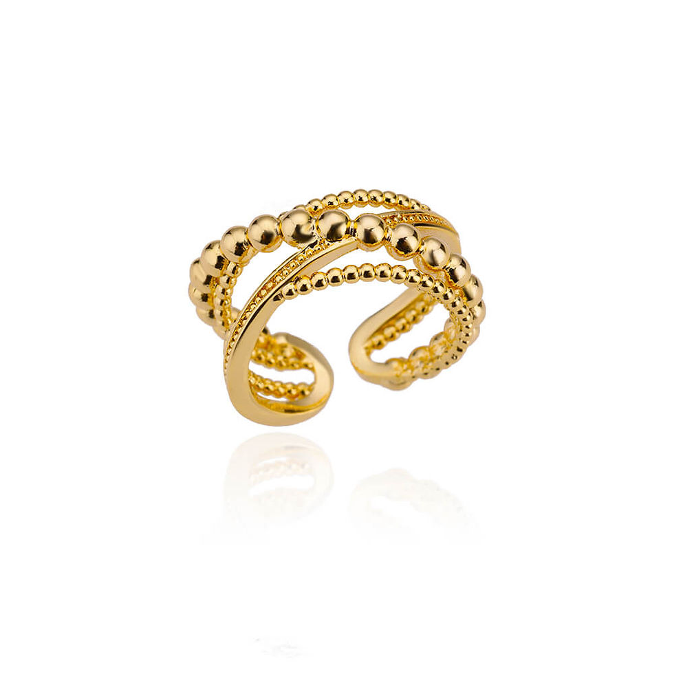 Thumbnail: Heart Rings for Women Grils Gold Plated Adjustable Stainless Steel Ring 2026 Tre