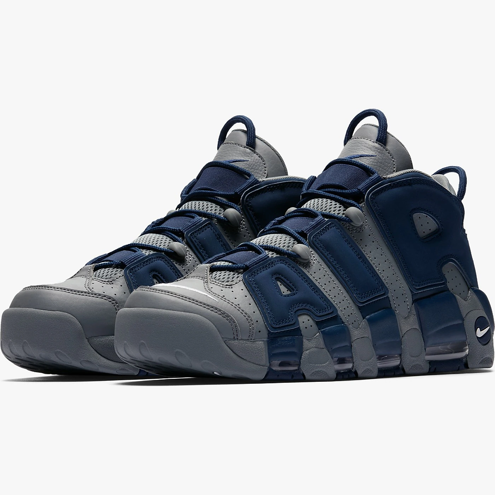 Thumbnail: Original Nike Air More Uptempo Hoyas Zephyr Male Blue Sports Shoes 921948 - 003
