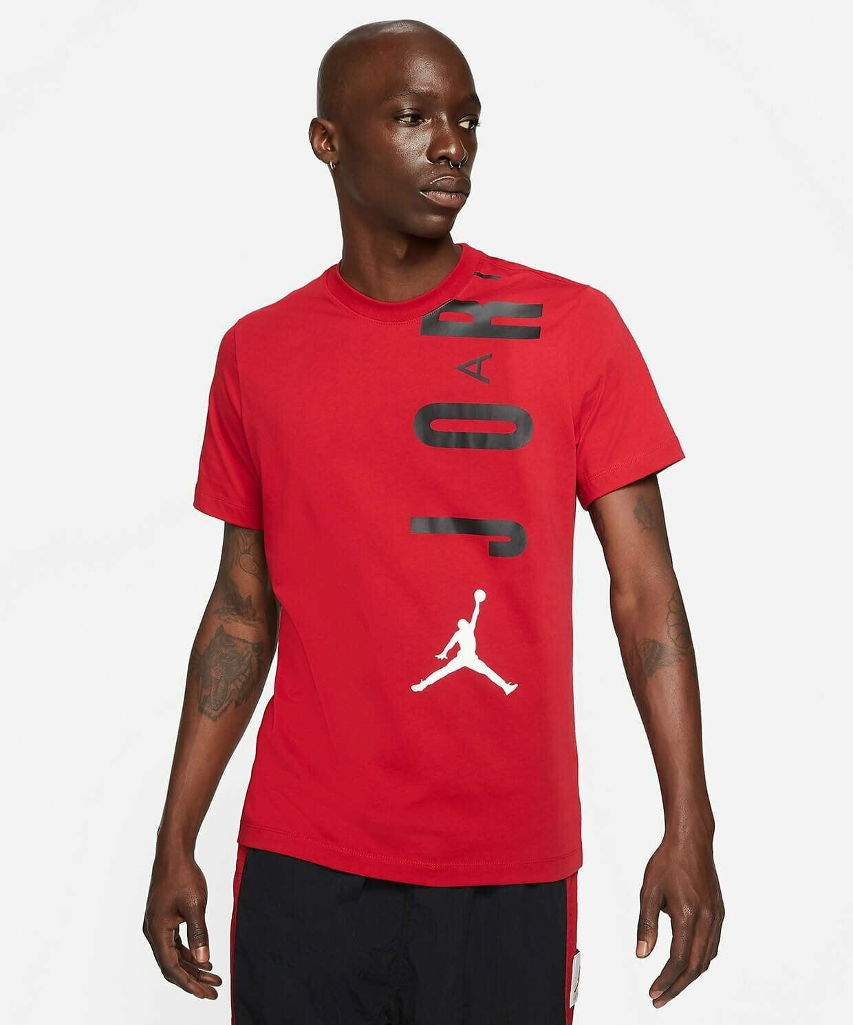 Original Nike Jordan Air Stretch Short-Sleeve Male T-Shirt-Red