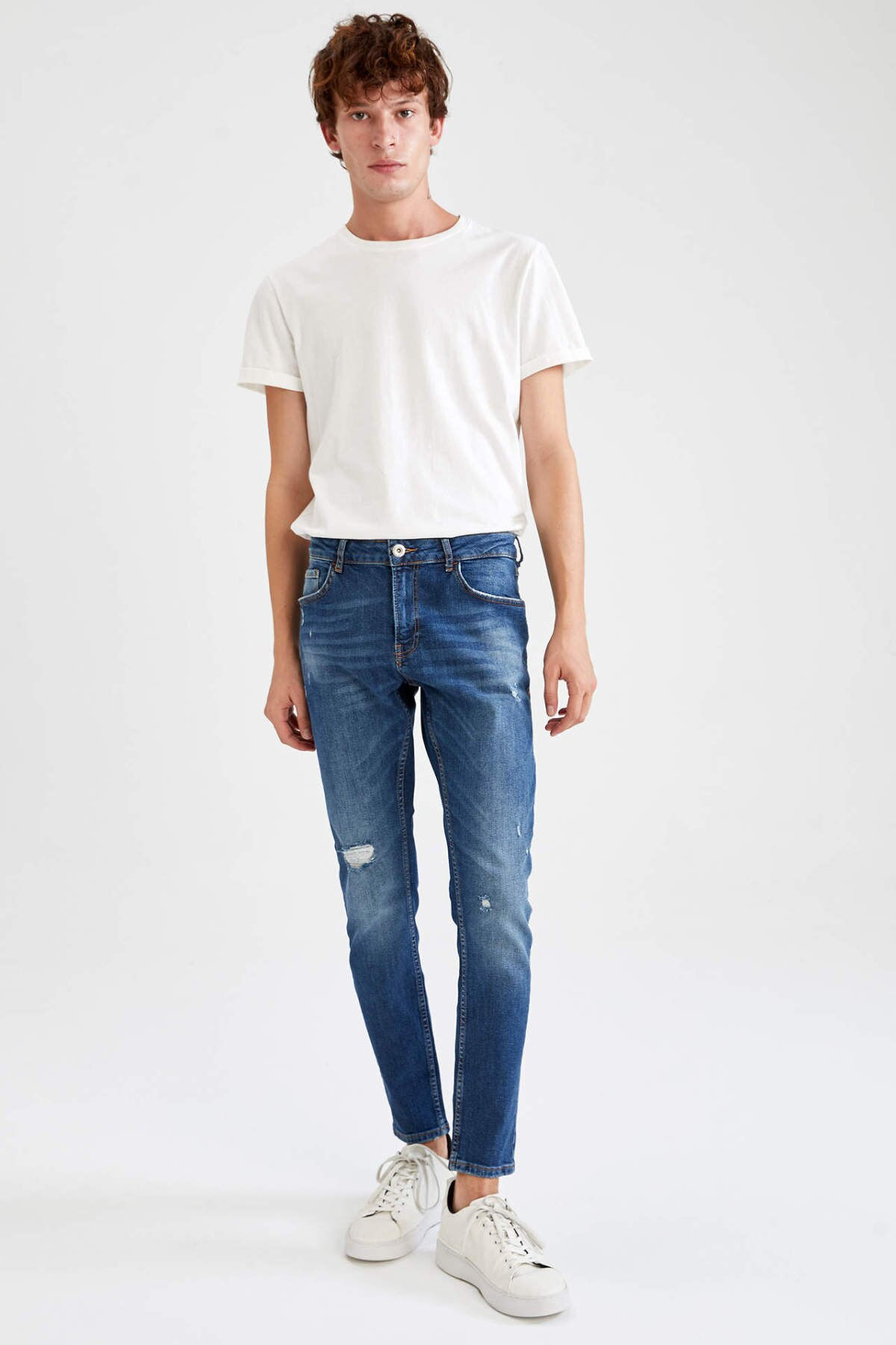 Defacto Man Denim Trousers 2021 Autumn Winter Skinny Comfort Fit Bottom Pants S