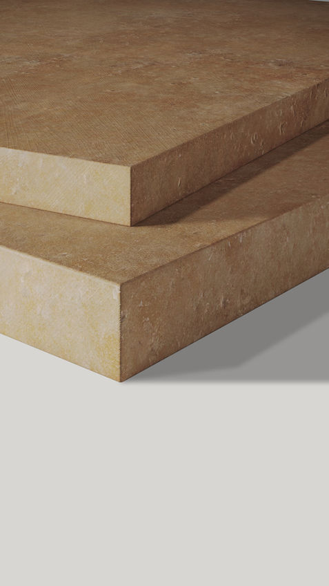 FR MDF grey-core substrate sample for micro-perforated acoustic panel systems.