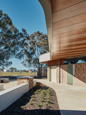 architectural Solid acoustic timber panels used on walls and ceilings in a public environment in Australia. 