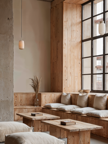 Retail interior showcasing timber wall panels as a feature backdrop for premium fit-outs.