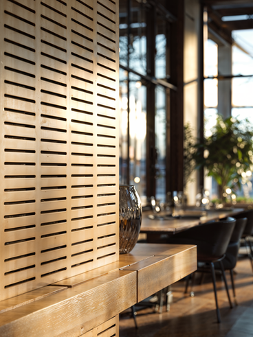 Feature walls for lobbies and reception areas—warmth with acoustic comfort