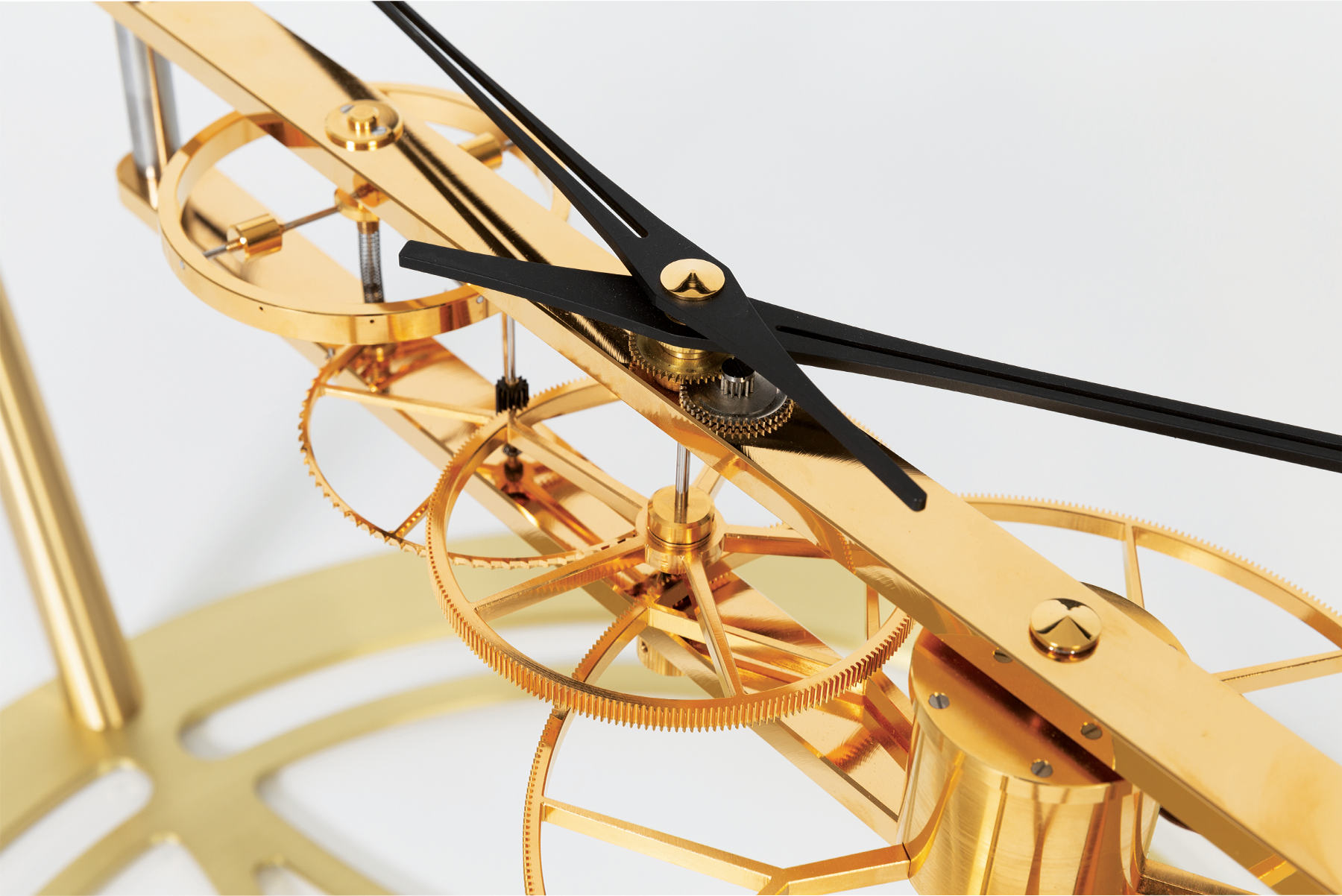 The David Philippe Timetable, detail shot of clock hands