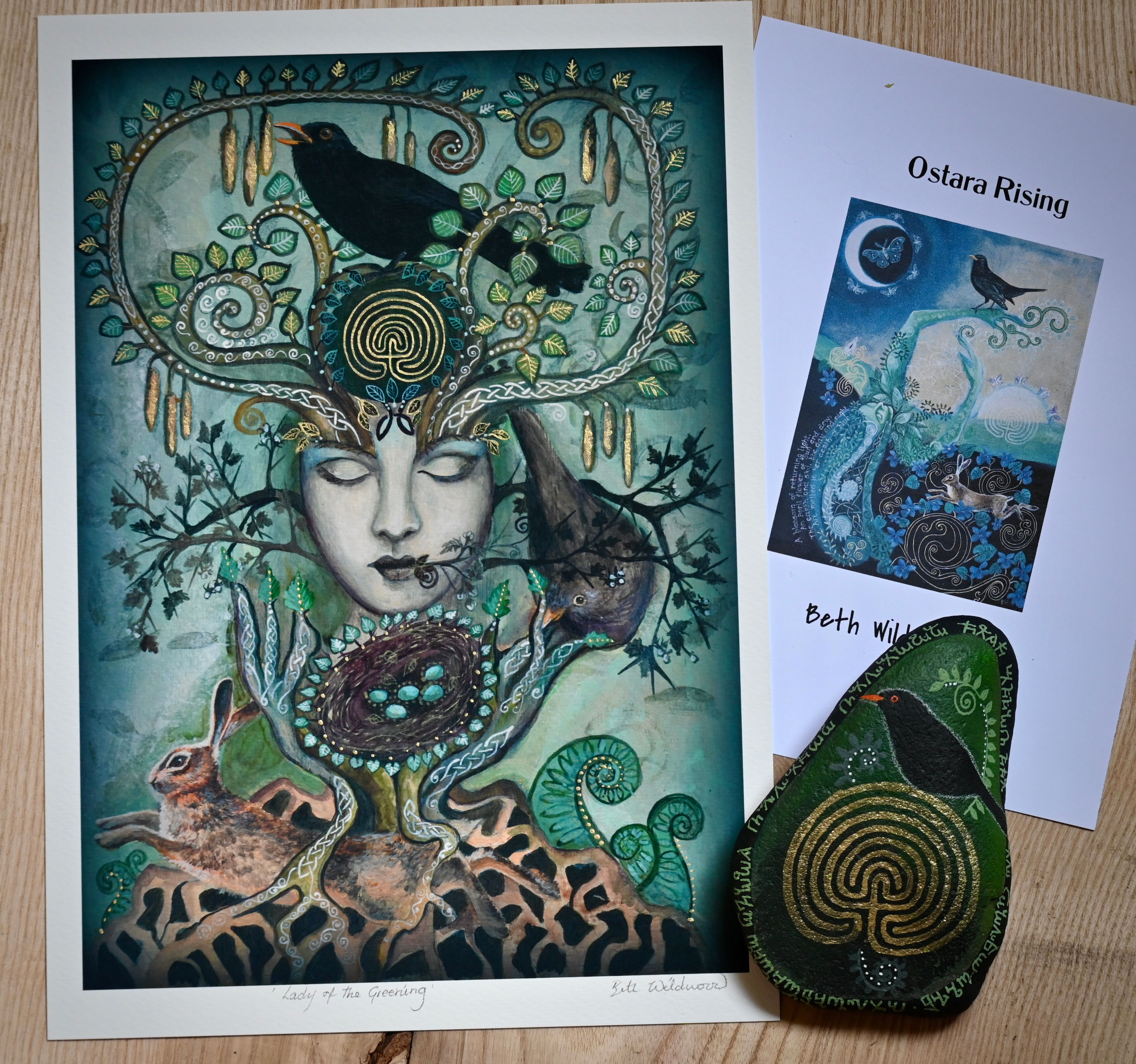 Lady of the Greening - Print, Stone, Booklet Set