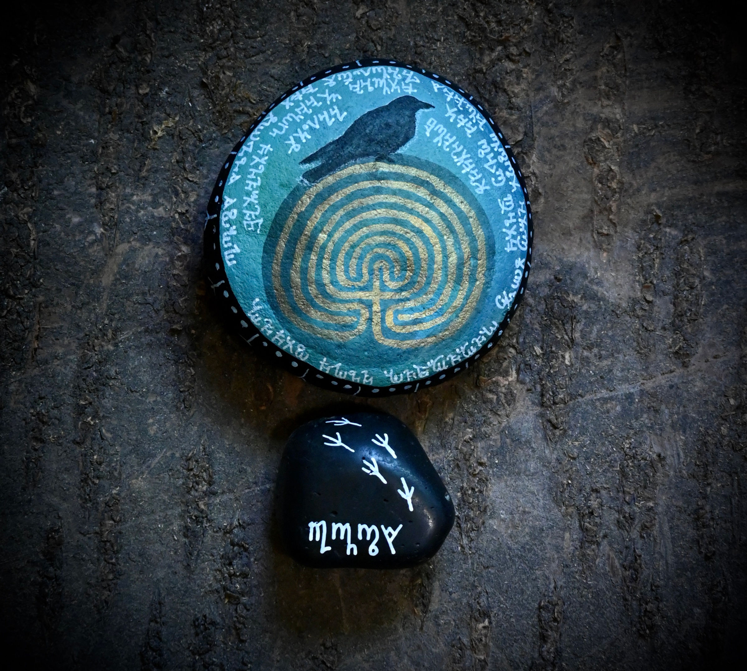 Crow Walks the Spiral Stone Set 