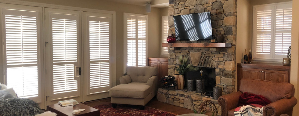 Window with shutters.