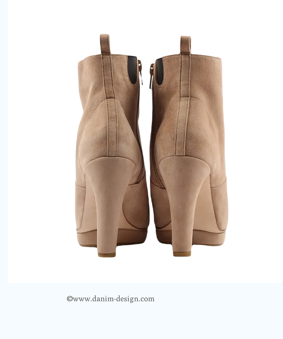 Thumbnail: Danim Leather Ladies Wedge Heel, (Luna)
