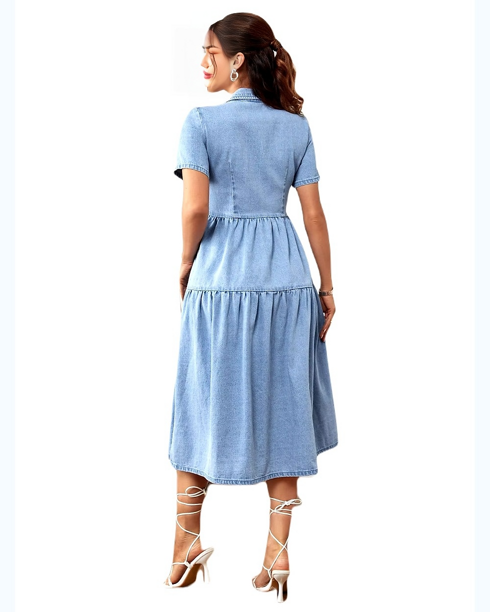 Thumbnail: Denim Ladies Formal Gowon Dress,