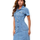 Thumbnail: Denim Bodycon Ladies Half Sleeve Dress,