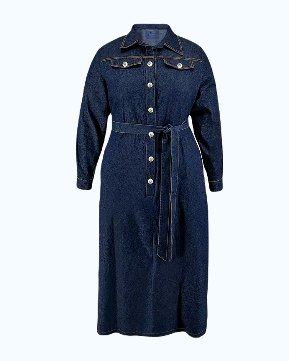 Thumbnail: Denim Mario Ladies Formal Dress,
