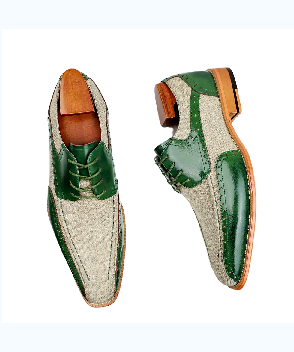 Thumbnail: Danim Oxford/Denim Classic Shoes (Green)