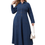 Thumbnail: Danim Mario Ladies Long Sleeve Maxi Dress, (Indigo)