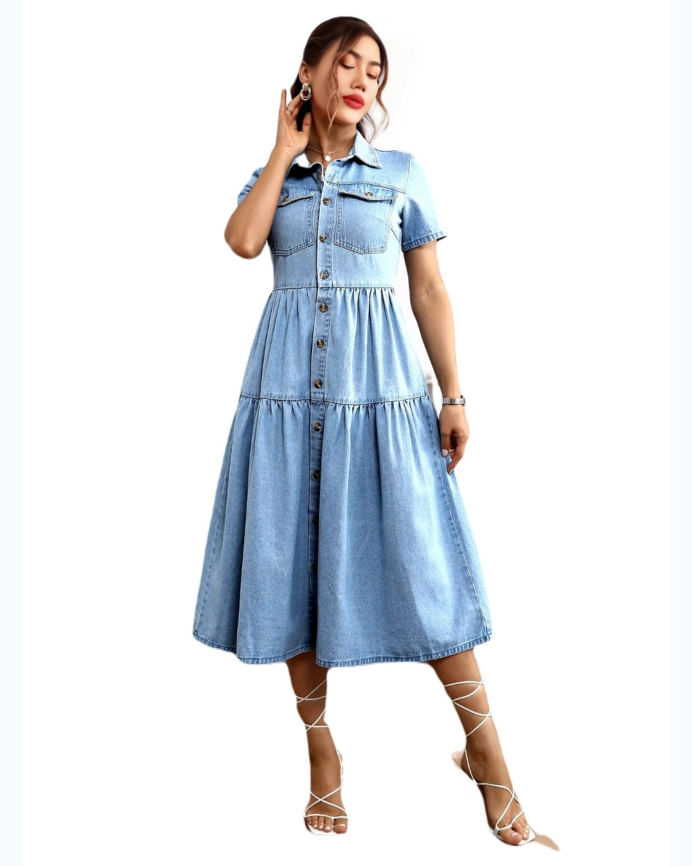 Denim Ladies Formal Gowon Dress,