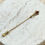 Thumbnail: Edwardian Garnet & Pearl Stick Pin in 10K Yellow Gold