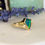 Thumbnail: Vintage Opal Inlay Ring in Yellow Gold