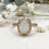 Thumbnail: Vintage White Moonstone Ring in 9k Gold