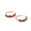 Thumbnail: Vintage Garnet Hoop Earrings in 14K Gold