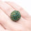 Thumbnail: Vintage Emerald Cluster Bombe Ring in 14K Yellow Gold